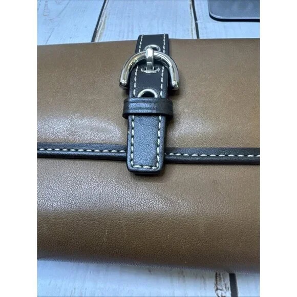 Vintage Coach Soho Trifold Brown Leather Wallet, Removable Checkbook 8x5” VGUC - Picture 2 of 12